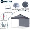 Pop up Pavillon Faltpavillon Festzelt 2,5x2,5m Dark Grey mit Seitenwand Bild 4