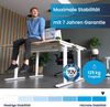 Desktopia Pro X - Elektrisch höhenverstellbarer Schreibtisch / Ergonomischer Tisch mit Memory-Funktion, Eiche Echtholz, Gestell Weiß, 160x80 cm Bild 4