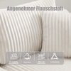 Sofa-Set, Modulares Sofa mit Chaiselongue und 2-Sitzer weicher Cordbezug 5 Kissen Taschen Getränkehalter hochdichter Schaumstoff DIY-Kombination, Cord, Schwarz Bild 5