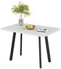 Esstisch Tisko Weiß/Schwarz 160 x 80 cm mit erweitbarer Tischplatte Vicco Bild 5