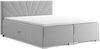 MEBLINI Boxspringbett JOHN 180x200 cm mit Bettkasten - H3P/Hellgrau Samt Polsterbett - Doppelbett mit Topper & Taschenfederkern-Matratze Bild 2
