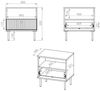 Selsey 'Caletto' Nachttisch mit Schublade, beige, ca. 53 x 50 x 34 cm Bild 5