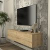 TV-Lowboard hängend Nolven 135x32x30 cm Eicheoptik [en. casa] Bild 4