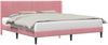 vidaXL Bettrahmen mit Kopfteil Rosa 200 x 200 cm Samt 42027530 Bild 2