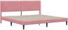 vidaXL Bettrahmen mit Kopfteil Rosa 200 x 200 cm Samt 42027530 Bild 3