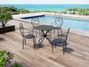 Vente-unique - GUERMANTES Garden dining set Metall Grau - B 80 cm x H 71 cm x L 80 cm Bild 2