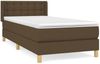 vidaXL Boxspringbett mit Matratze Dunkelbraun 90x190 cm Stoff 3130556 Bild 2