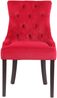 CLP 4er Set Esszimmerstuhl Aberdeen Samt Antikes Design mit Gestell aus Kautschukho,rot antik Bild 2