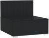 vidaXL Garten-Mittelsofa mit Kissen Schwarz Poly Rattan 317537 Bild 3