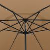 Sonnenschirm, Terrassenschirm mit LED-Beleuchtung 400 cm Taupe Bild 4