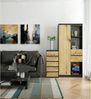 Home Collective Kommode 40 cm breit Holz Highboard Sideboard für Flur Schlafzimmer Wohnzimmer (Mehrzweckschrank Schrank schmal Kommode Schlafzimmer mit Schubladen), Kinderzimmer Organizer, 92 cm hoch, 5 Schubladen graphit-Artisan Eiche Bild 3
