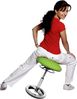 Topstar SU49BR5 Sitness Bob, ergonomischer Sitzhocker, Arbeitshocker, Bürohocker mit Schwingeffekt, Sitzhöhenverstellung, Standfußring Alu, poliert, Stoffbezug, grün Bild 3