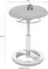 Topstar SU49BR5 Sitness Bob, ergonomischer Sitzhocker, Arbeitshocker, Bürohocker mit Schwingeffekt, Sitzhöhenverstellung, Standfußring Alu, poliert, Stoffbezug, grün Bild 4