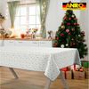 ANRO Tischdecke pflegeleicht Weihnachten Tischtuch Christmas Strene Tischwäsche (Einzelstück 1-tlg), Schutz-Beschichtung wasserabweisend Gold-Silber 90x130cm Bild 2