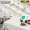 ANRO Tischdecke pflegeleicht Weihnachten Tischtuch Christmas Strene Tischwäsche (Einzelstück 1-tlg), Schutz-Beschichtung wasserabweisend Gold-Silber 90x130cm Bild 3