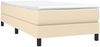 vidaXL Boxspringbett mit Matratze Creme 90x190 cm Stoff 3144042 Bild 3