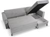 Ecksofa (B/H/T: 230x89x148 cm) in Hellgrau Bild 3