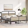vidaXL Metallbett ohne Matratze Räuchereiche 180x200 cm 3318674 Bild 4