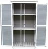 LECO Gartenschrank MOMO, Tannenholz grau-weiß lasiert, 87x47x160 cm Bild 2