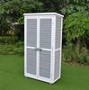 LECO Gartenschrank MOMO, Tannenholz grau-weiß lasiert, 87x47x160 cm Bild 4