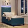 vidaXL LED Boxspringbett mit Matratze Dunkelblau 100 x 200 cm Samt 3343362 Bild 5