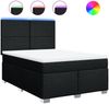 vidaXL Boxspringbett mit Matratze Schwarz 140x200 cm Stoff 3292806 Bild 2