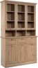 Finori Timber 54A Buffet, Dekor Artisan Oak | Buffet für Wohnzimmer | Maß: B x H x T ca. 120 x 200 x 40 cm | Buffet mit 3 Rahmentüren mit Glaseinsatz und je 2 Einlegeböden, 3 offene Fächer, 3 Rahmenschubkästen mit Metallschubführung, 3 Rahmentüren mit ... Bild 5