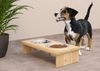 Futterstation für Hunde und Katzen mit zwei Edelstahlschüsseln in drei Größen S, M, L V-30.33S Bild 2