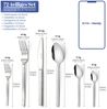 HOMELUX Besteck-Set Besteck set für 12 Personen,72-tlg Edelstahl Besteckset,Cutlery Set, Edelstahl,Spiegelpoliert Bild 2
