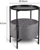 Beistelltisch SUANA aus Metall mit Stoff Korb Höhe 61cm Bild 3