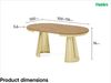MEBLINI Esstisch Rund Ausziehbar aus Metall - 100-176x76 cm - CONEY - Lancelot Eiche/Golden - Loft - Esszimmertisch Modern - Küchentisch - Ausziehtisch - Round Dining Table Bild 3