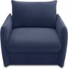 DOMO. collection Sessel 700023, Polstersessel, Schlaffunktion, Federkern, Füße mit Filzgleitern, Armsessel, Cocktailsessel, Loungesessel, 105 x 100 x 95 (BxTxH), dunkelblau Bild 2