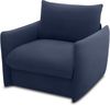 DOMO. collection Sessel 700023, Polstersessel, Schlaffunktion, Federkern, Füße mit Filzgleitern, Armsessel, Cocktailsessel, Loungesessel, 105 x 100 x 95 (BxTxH), dunkelblau Bild 3