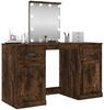 vidaXL Schminktisch mit LED-Leuchten Räuchereiche 130x50x132,5 cm 3185348 Bild 4