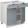 Küchenunterschrank Fame-Line Hellblau-grau 80 cm ohne Arbeitsplatte Vicco Bild 3