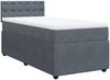 vidaXL Boxspringbett mit Matratze Dunkelgrau 90x190 cm Samt 3289915 Bild 3