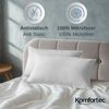 Komfortec Premium Bettwäsche 240x220 mit 2 Kissenbezug 40x80 cm Set aus Gebürstetes Mikrofaser - Weiß Bild 3