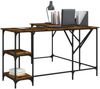 vidaXL Schreibtisch Räuchereiche 139x139x75 cm Holzwerkstoff 837589 Bild 3