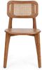 Esszimmerstuhl Yba aus Teakholz und Rattan, skandinavisch klassisch, natur, 4-Fuß Design Bild 3