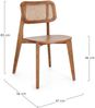 Esszimmerstuhl Yba aus Teakholz und Rattan, skandinavisch klassisch, natur, 4-Fuß Design Bild 2