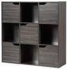 COSTWAY Bücherregal Aufbewahrungsregal, 9 Fächer, freistehend, 90x29x90cm Bild 4