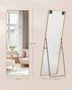 SONGMICS Ganzkörperspiegel, 160 x 50 cm, rechteckiger Standspiegel, Rahmen aus Aluminiumlegierung, Hartglas, für Schlafzimmer, Wohnzimmer, Garderobe, blassgold LFMDE030A01 Bild 5