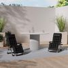 Sonnenliege Klappbar Gartenliege Extra Groß mit Kissen 200kg Schwarz Bild 2