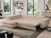 Ecksofa, L-form mit Schlaffunktion, verstellbaren Kopfstützen, Bettkasten - PEDRO - Beige Plüsch - links Bild 5