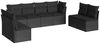 vidaXL 8-tlg. Garten-Sofagarnitur mit Kissen Schwarz Poly Rattan 3217445 Bild 2