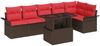 vidaXL Gartensofa-set mit Kissen 7 pcs Braun Poly-Rattan 3348300 Bild 2
