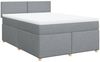 vidaXL Boxspringbett mit Matratze Hellgrau 140x190 cm Stoff 3286668 Bild 2