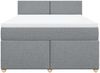 vidaXL Boxspringbett mit Matratze Hellgrau 140x190 cm Stoff 3286668 Bild 4