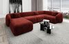 Wohnlandschaft Marbella U-Form - Samtstoff - Rot - Links Bild 2