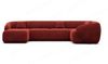 Wohnlandschaft Marbella U-Form - Samtstoff - Rot - Links Bild 3